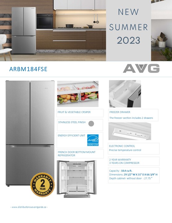 French Door AVG refrigerator